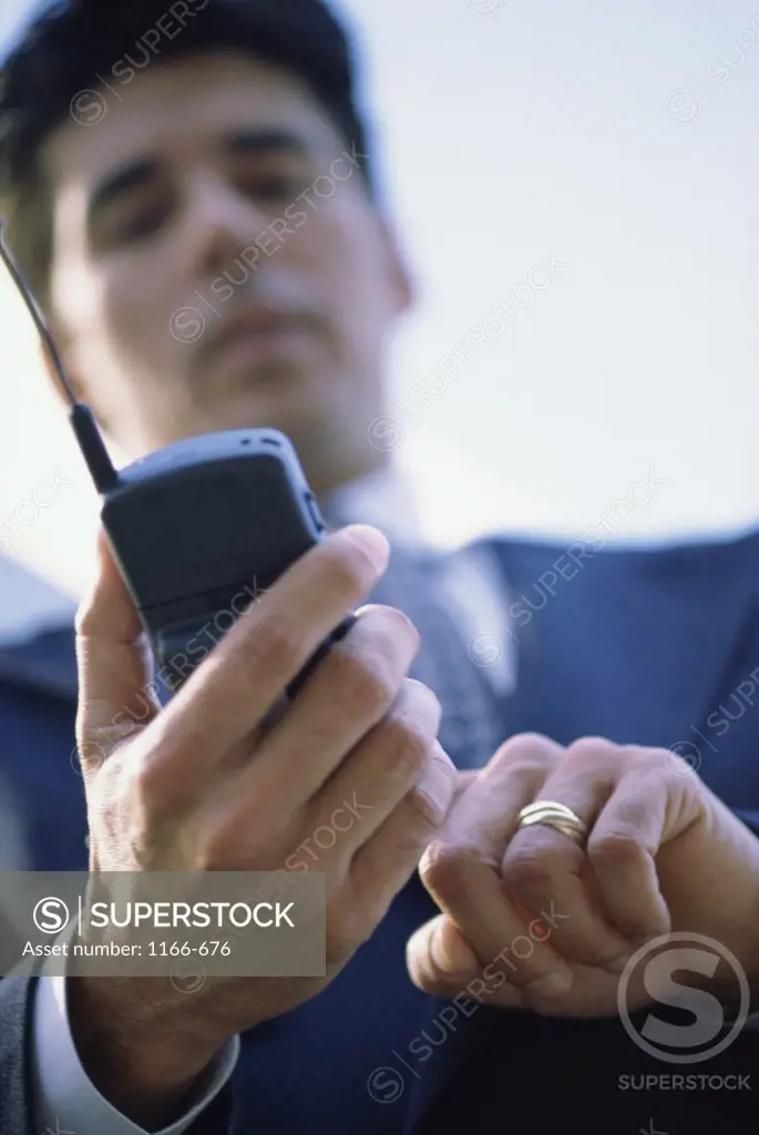 Businessman using a mobile phone
