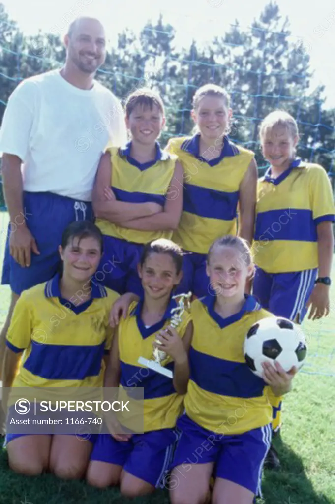 Portrait of a female soccer team