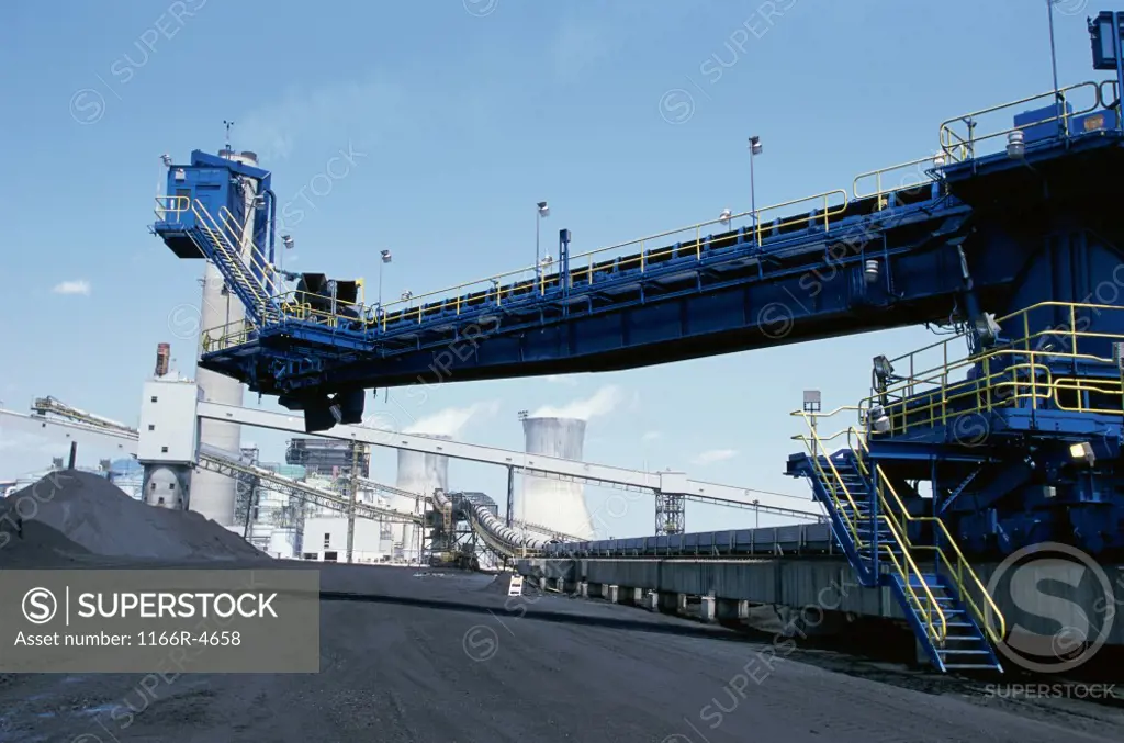 Conveyor belt at a power plant