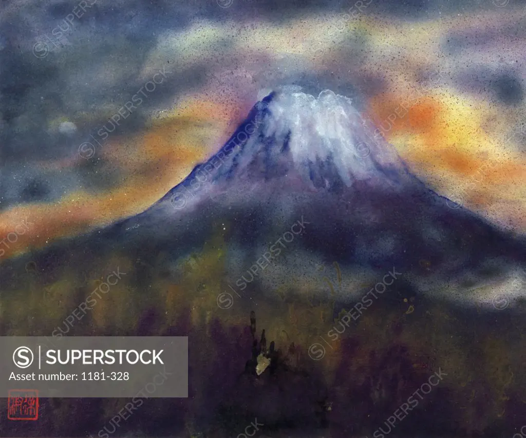 Mt. Fuji, by Hsu Soo Ming, 1984 painting