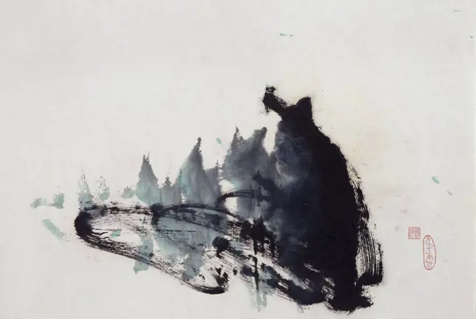 Group 1991 Ho Fung Yuen (20th C. Chinese) Ink Wash