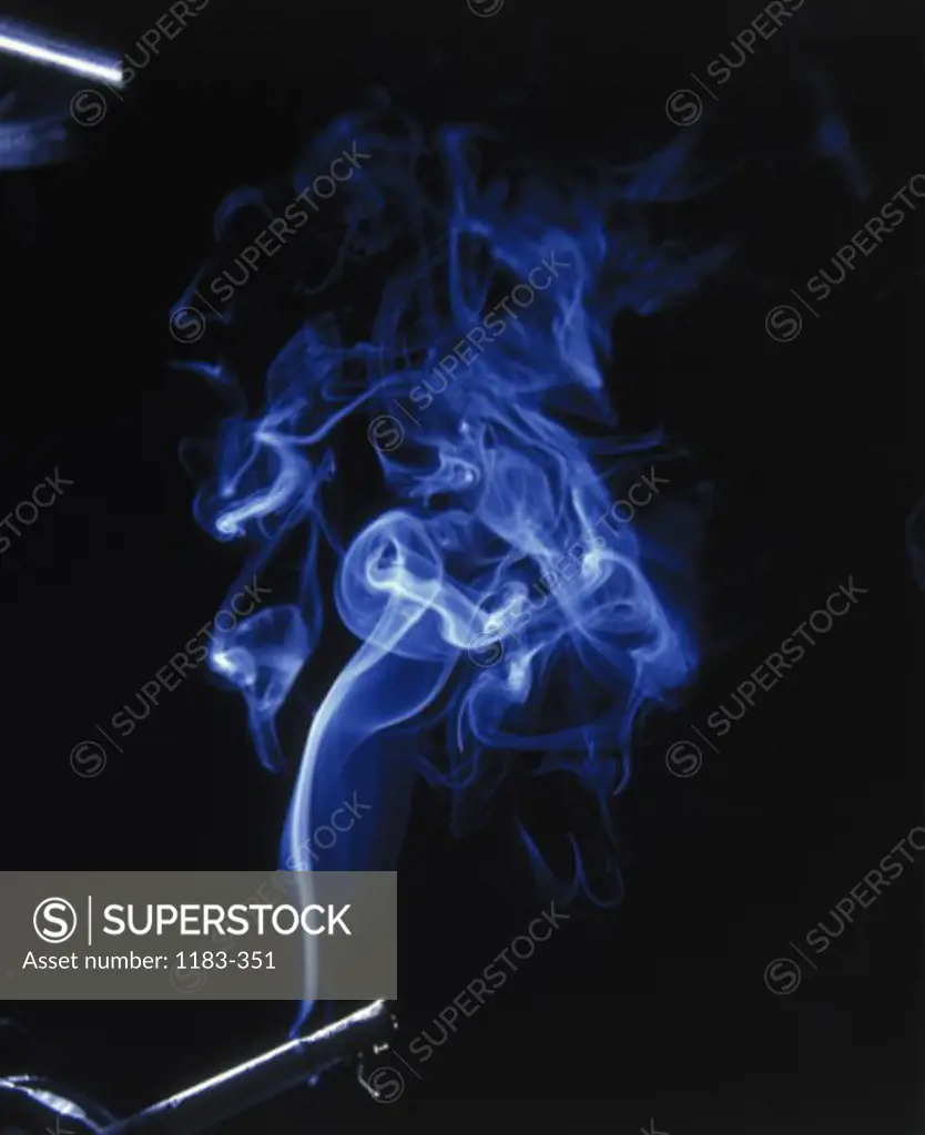 Smoke emitting from a cigarette