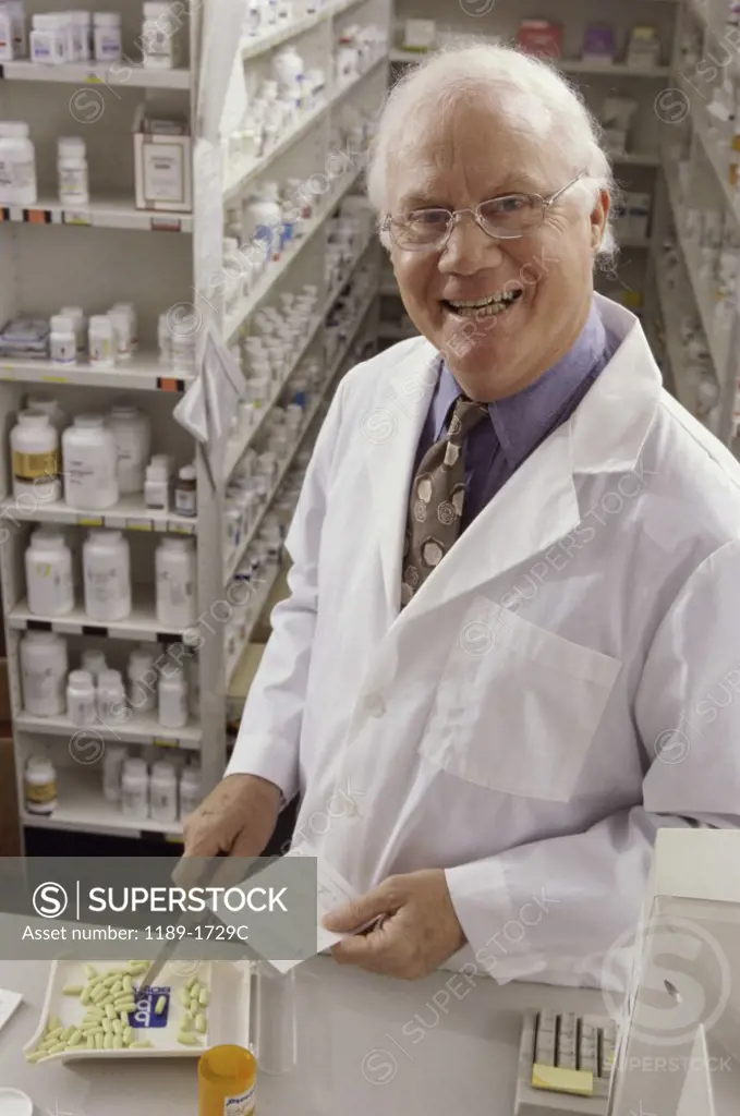 Portrait of a male pharmacist