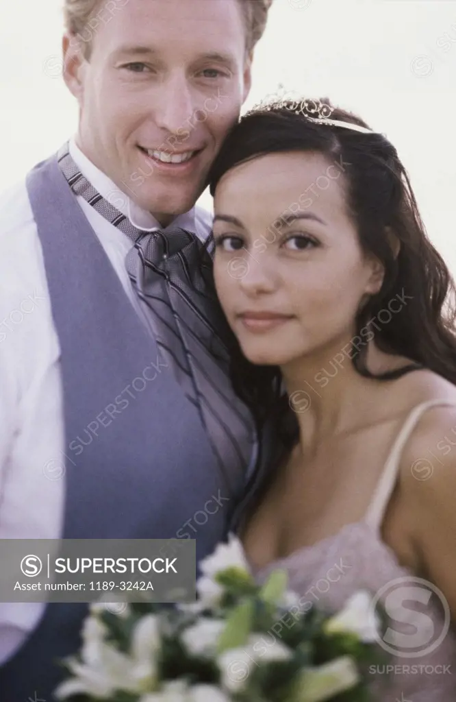 Portrait of a newlywed couple