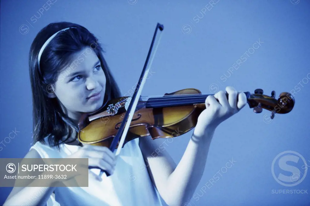 Girl playing a violin