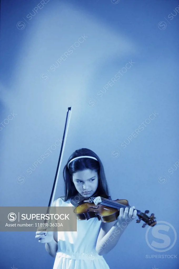 Girl playing a violin
