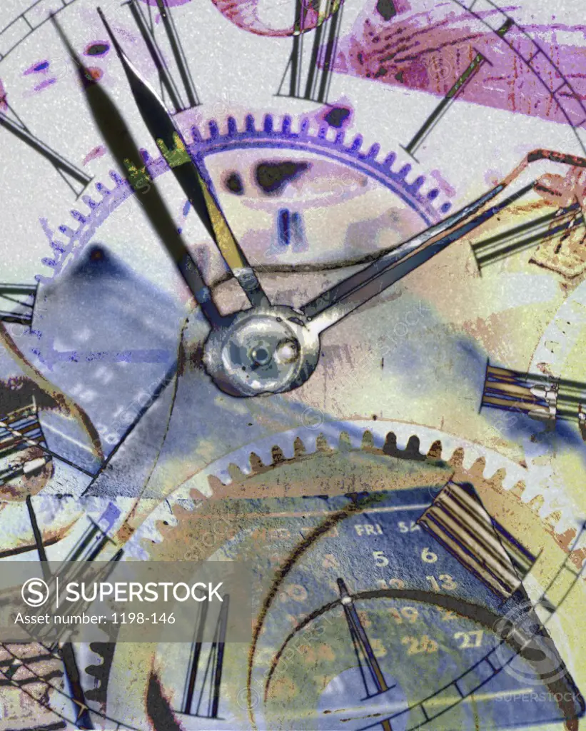 Close-up of clocks