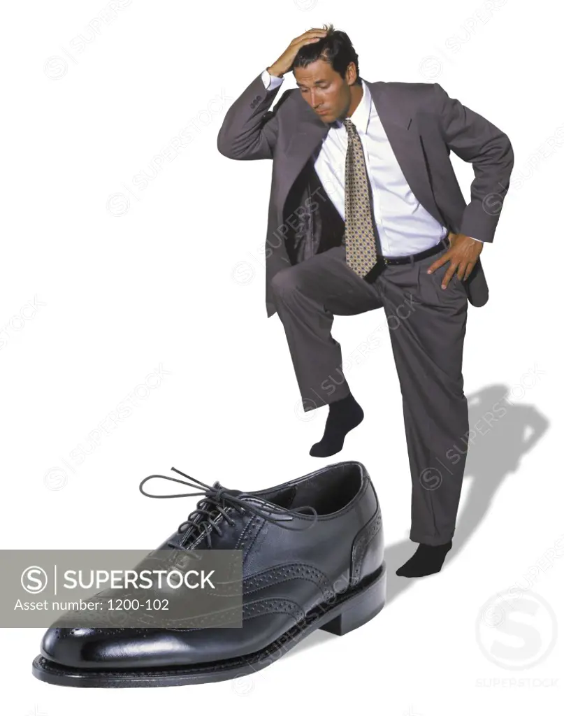 Businessman too big for his shoes
