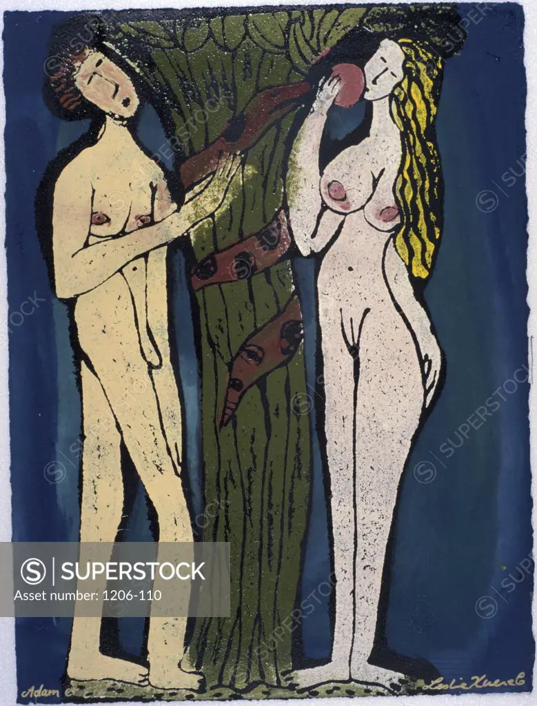 Adam & Eve Leslie Xuereb (b.1959/French) 