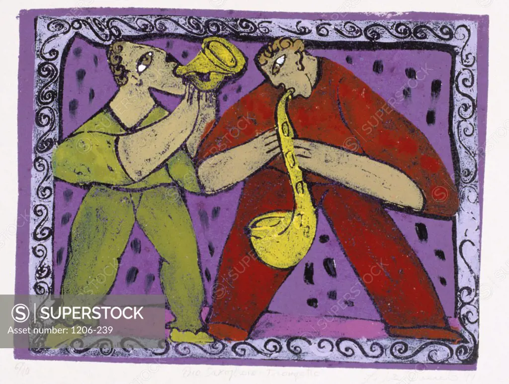 Saxo-Trumpet Duo 2001  Leslie Xuereb ( b.1959 French)