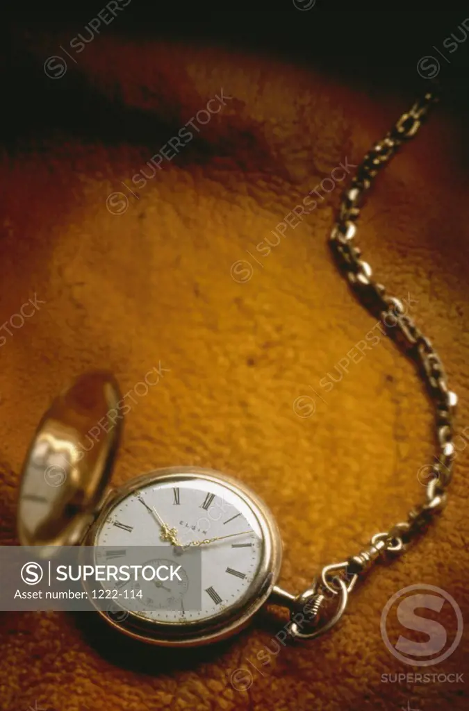 Golden pocket watch