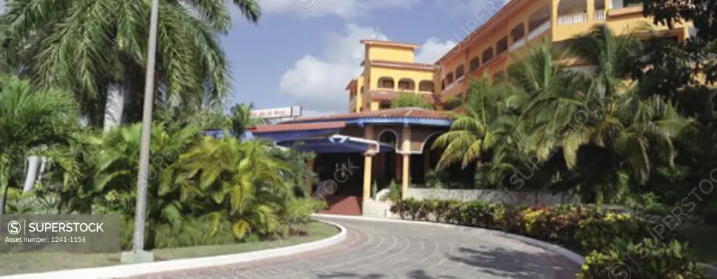 View of hotel driveway in Holguin, Cuba