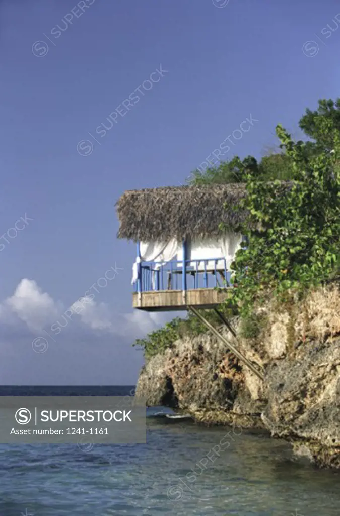 View of hotel on the coast of Holguin, Cuba