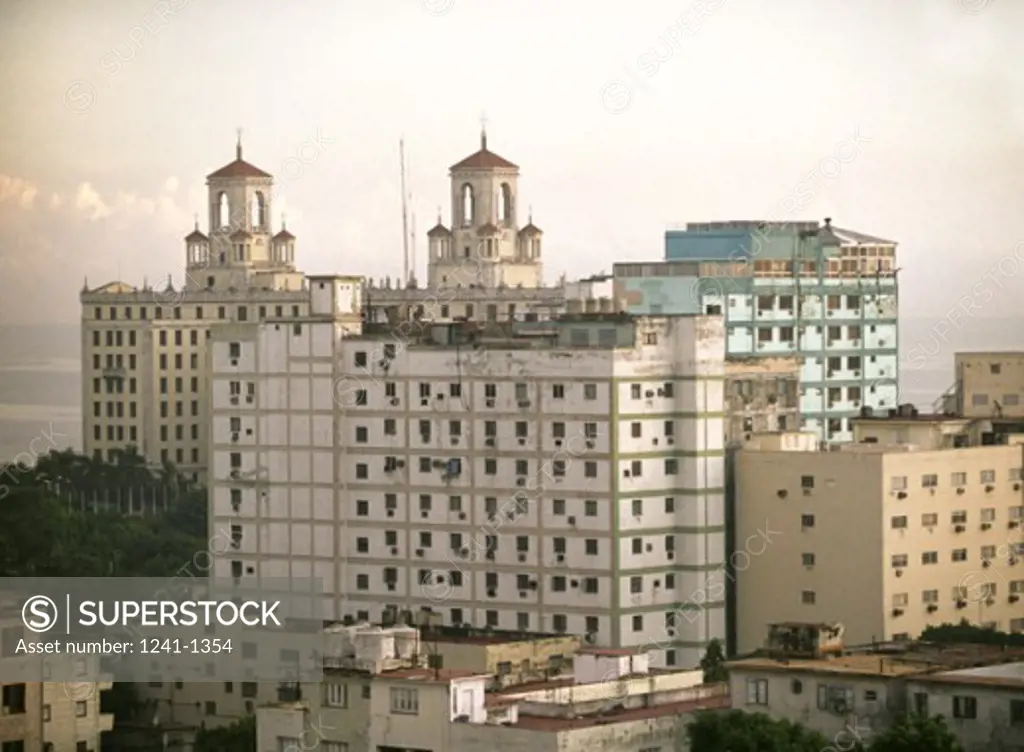 High angle view of buildings in a city, Havana, Cuba