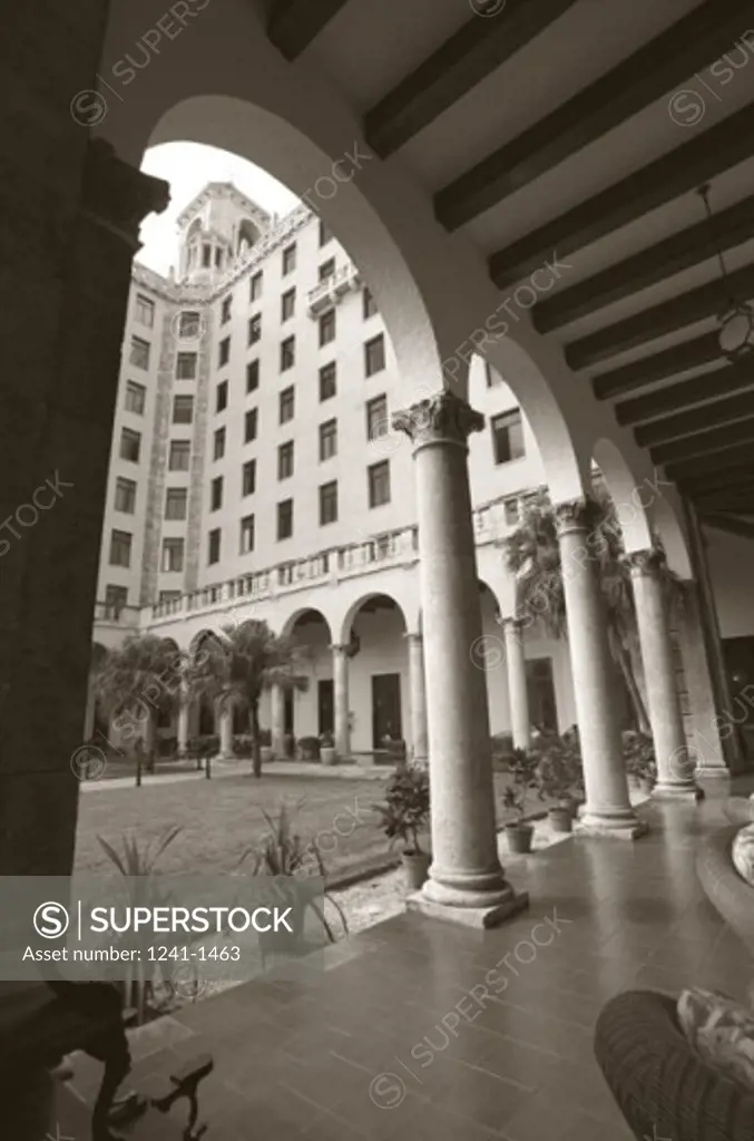 Colonnade of a hotel building, Hotel Nacional, Havana, Cuba