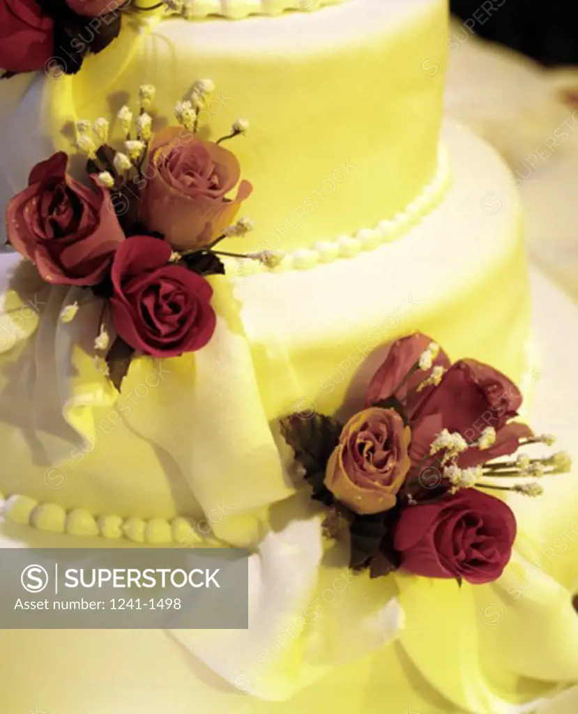 Close-up of a wedding cake