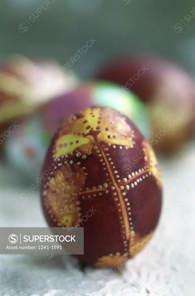 Close-up of an Easter egg