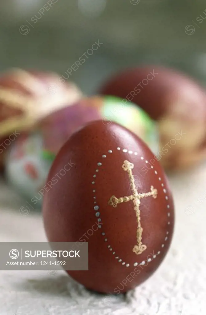 Close-up of an Easter egg