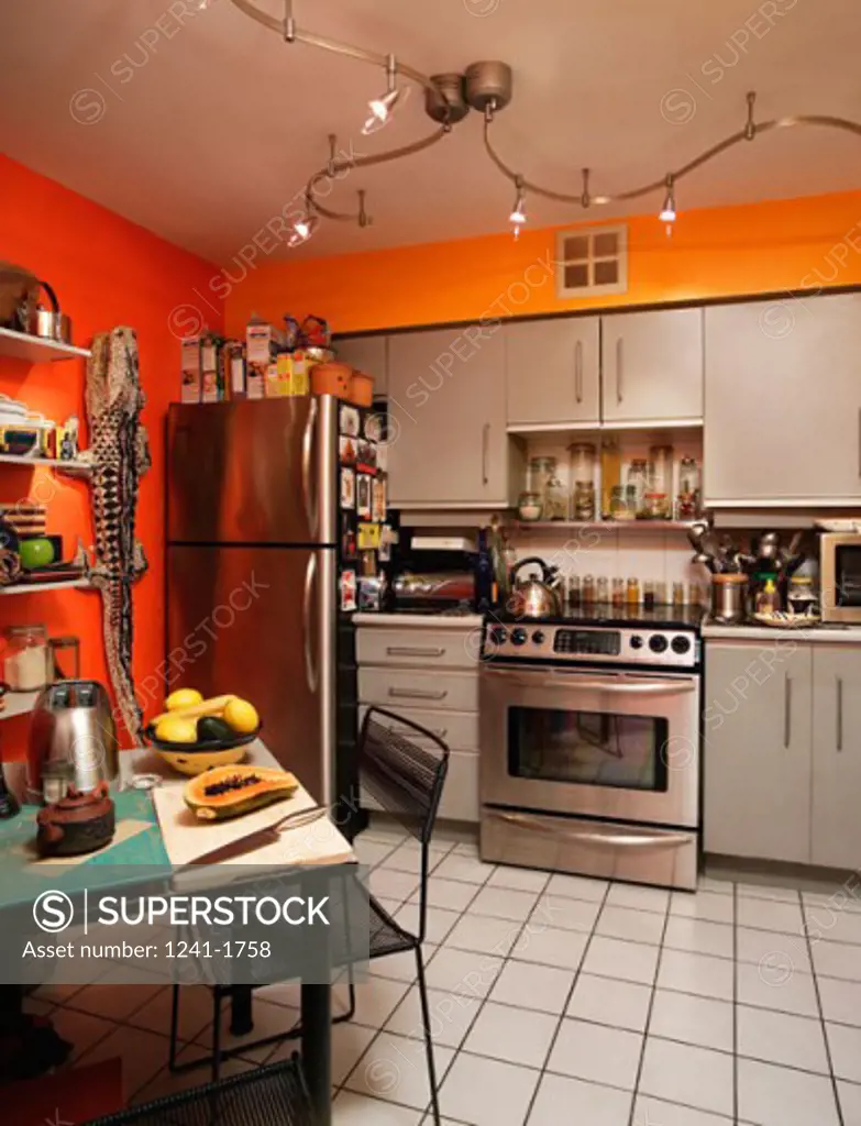 Interior of a domestic kitchen