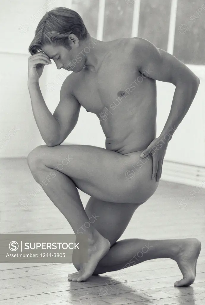 Nude young man posing