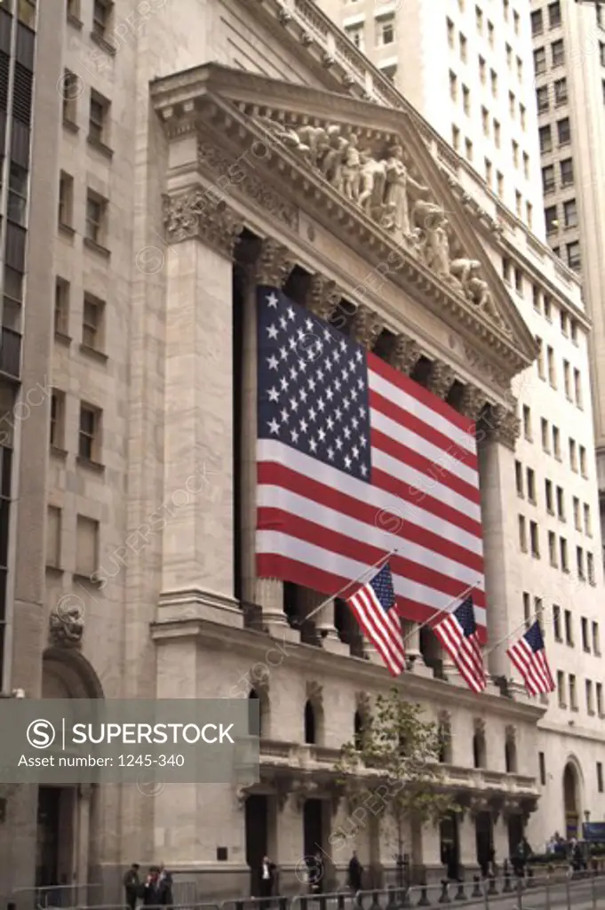 Flags of the United States of America New York Stock Exchange New York City USA