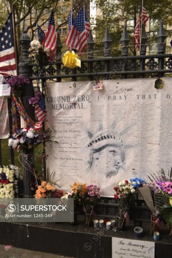 Memorial to World Trade Center Attack Victims New York City USA