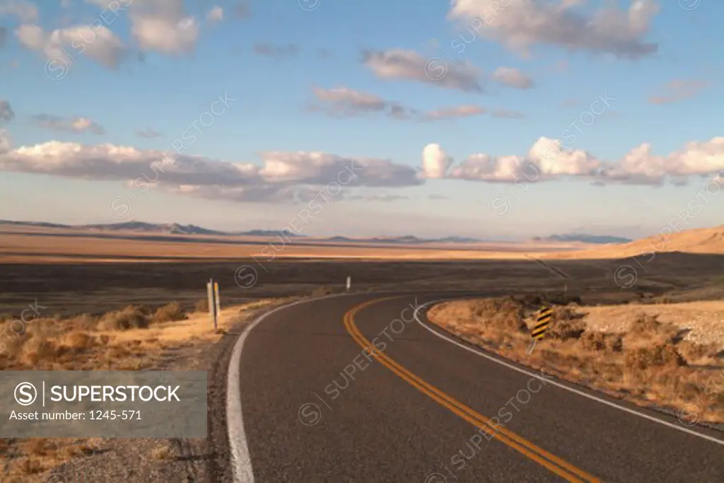 Road passing through a landscape, Utah, USA