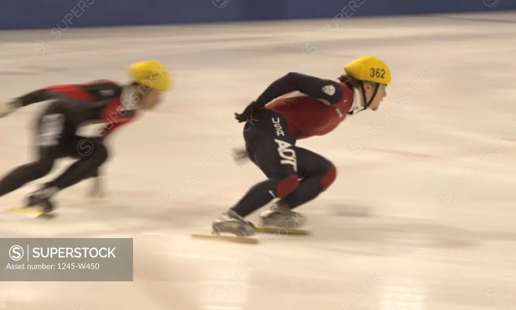 Short Track Speed Skating 2002 Winter Olympics Salt Lake City Utah USA