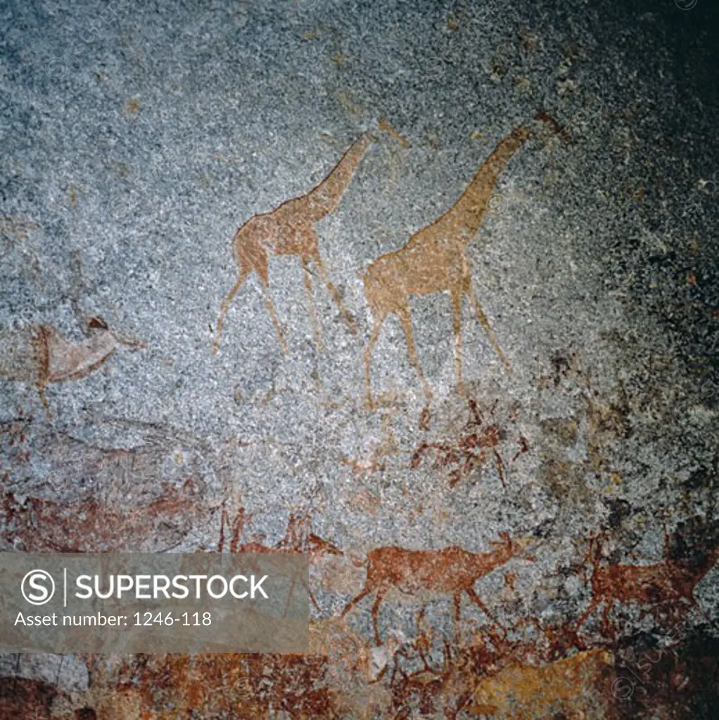 Bushman Rock PaintingNswatugi CavesMatopos National ParkZimbabwe