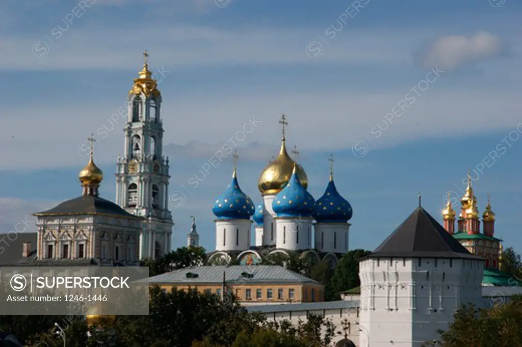 RUSSIA, Moscow, Sergiev-Posad (Zagorsk), Tróice-Sérgijewa  Láwra: View of the monastery