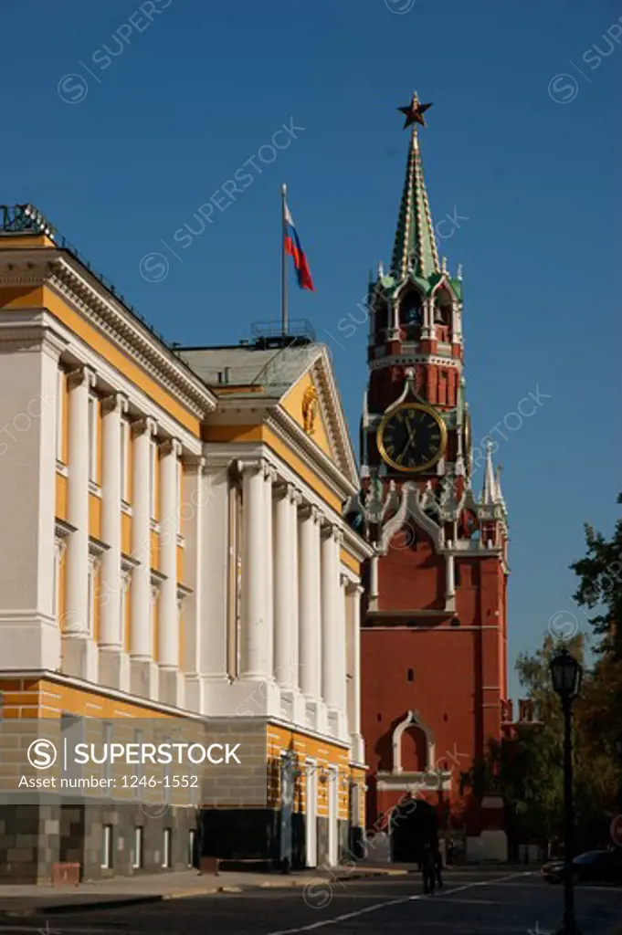 RUSSIA, Moscow, Kremlin:  from left - Arsenal, Redeemer Tower