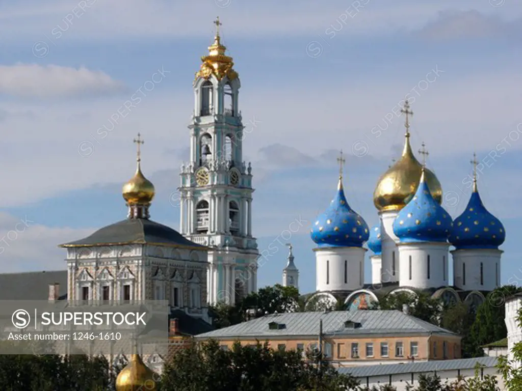 RUSSIA, Moscow, Sergiev-Posad (Zagorsk), Tróice-Sérgijewa  Láwra: View of the monastery