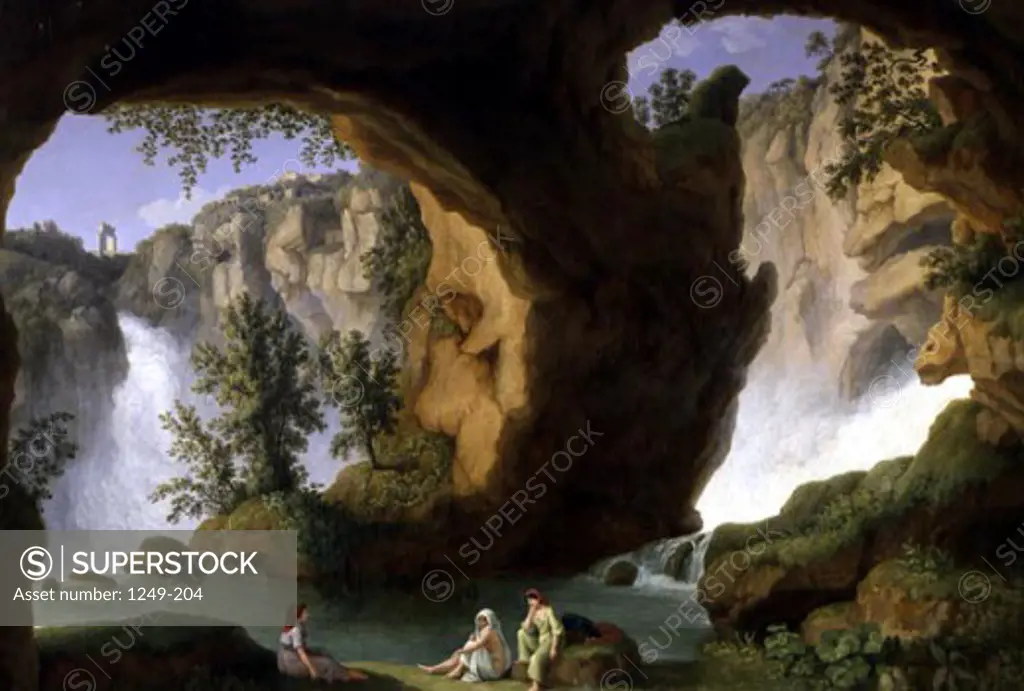 Italy, Neptune's Grotto in Tivoli, near Rome, by Jacob Phillippe Hackert, 1737-1807, Russia, Saint Petersburg, Petrodvorets