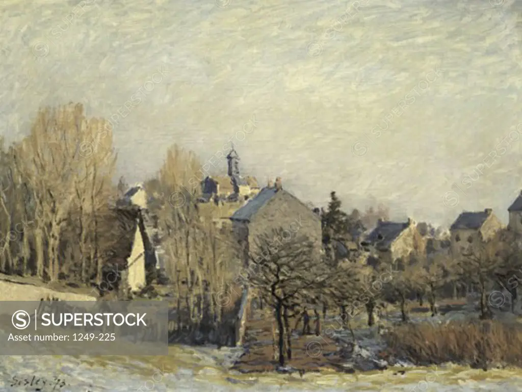 Frosty Morning in Louveciennes 1873 Sisley, Alfred 1839-1899  French Pushkin Museum of Fine Arts, Moscow 