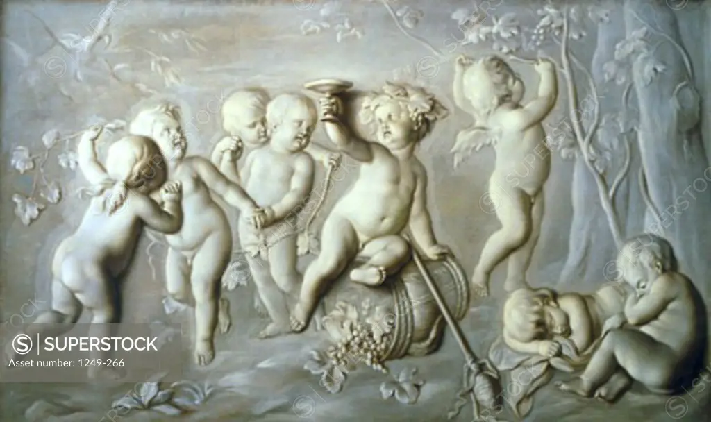 Child's Bacchanal, Amours I, by G.I. Ugrumov, 1783, 1764-1823, Russia, Moscow, Tretyakov Gallery