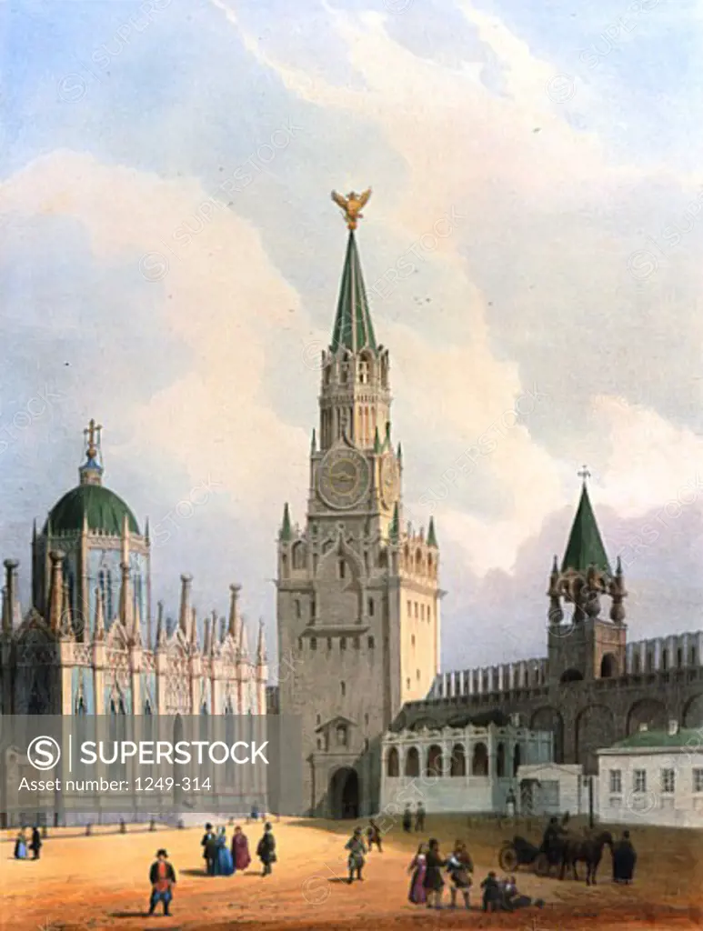 Savior's Tower, (from Moscow And The Suburbs) by Jean-Bapiste Arnout, b.1788
