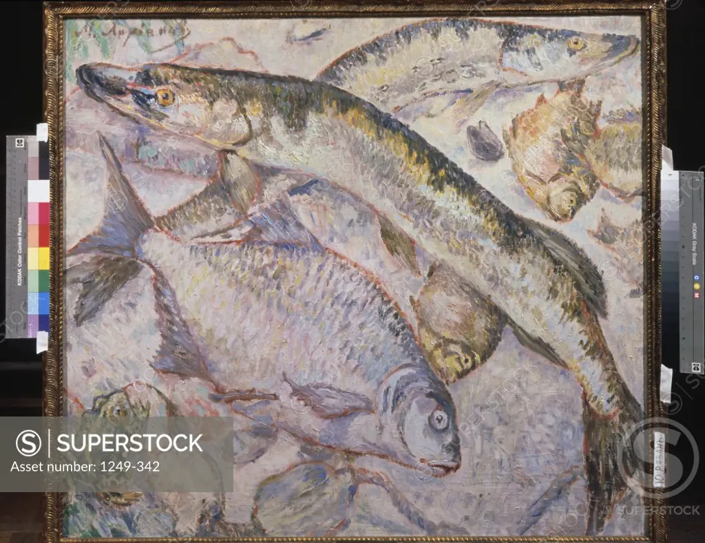 Fish by Mihajl Fedorovic Larionov, 1881-1964, Russia, Ryazan Artistic Museum