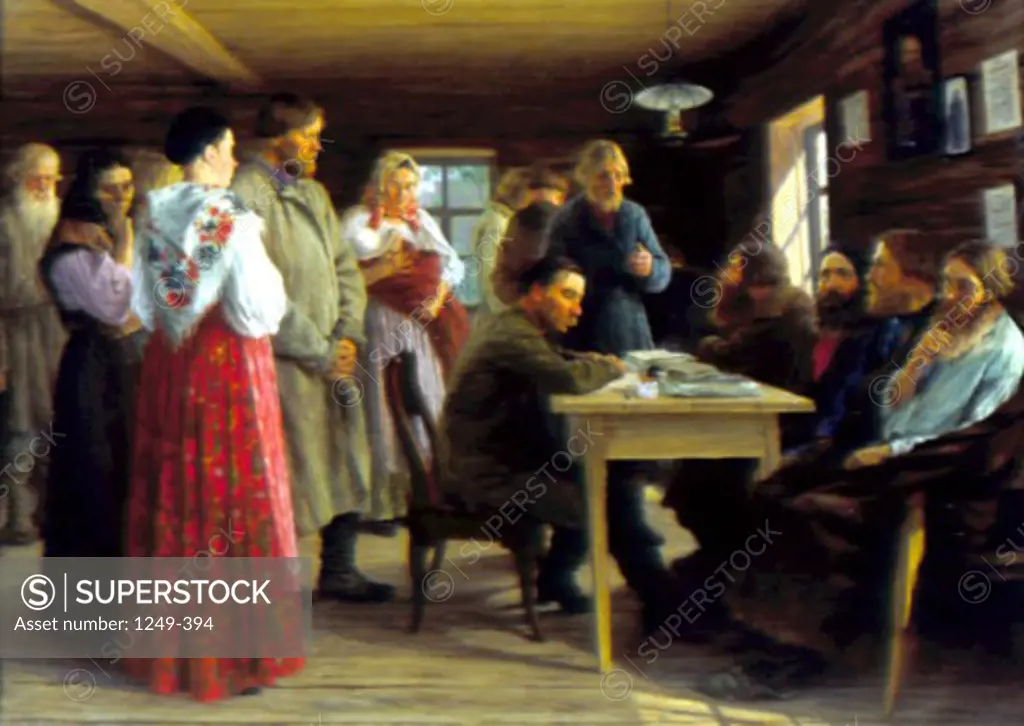 Volost (District) Court by M.I. Zoshenko, 1888, 1857-1907, Russia, Moscow, Tretyakov Gallery