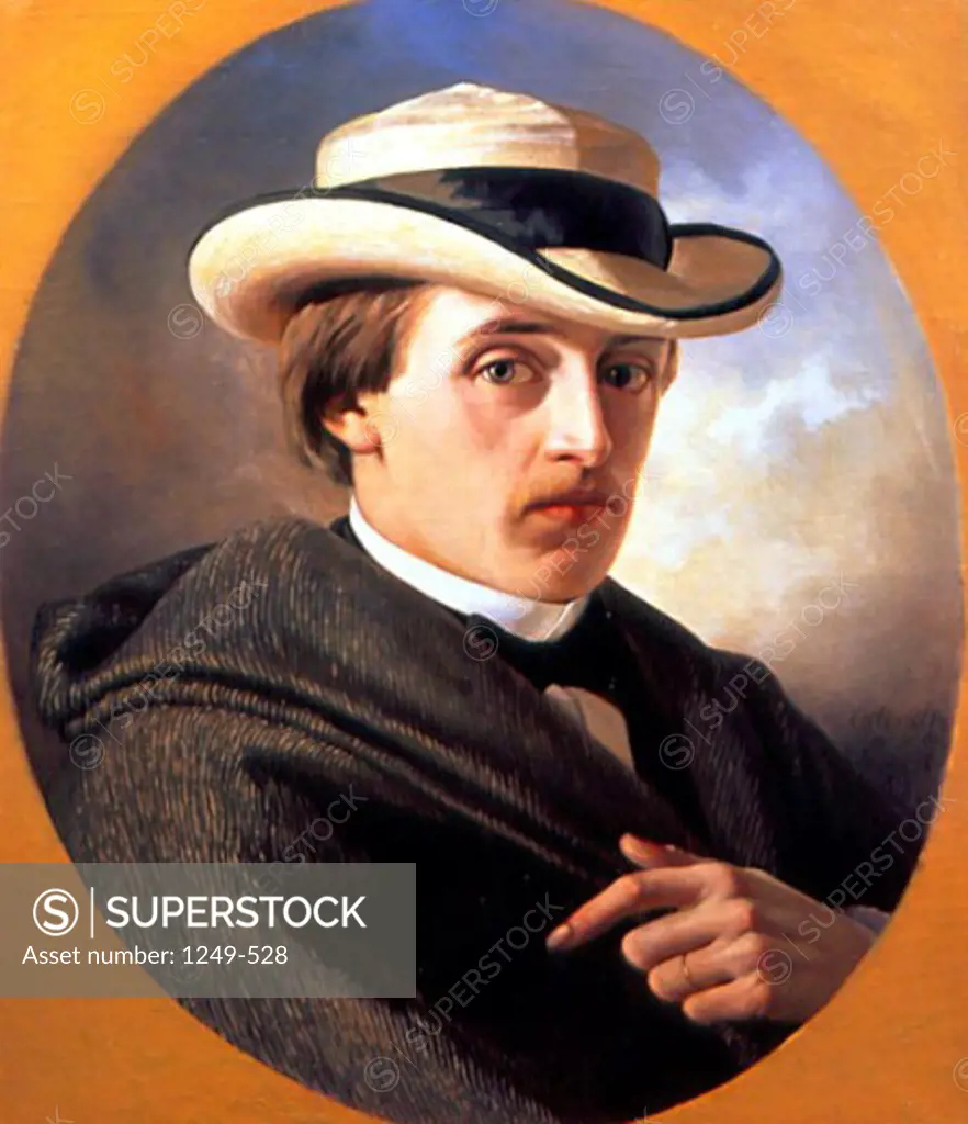 Self Portrait by Pavel Feodorovich Pleshanov, 1863, 1829-1882, Russia, Tomsk, Tomsk Regional Arts Museum