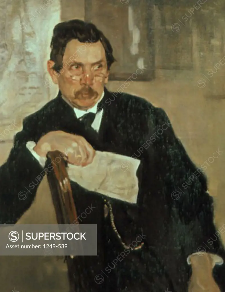Portrait of A. V. Kasianov by Valentin Aleksandrovic Serov, 1907, 1865-1911, Russia, Tomsk, Tomsk Regional Arts Museum