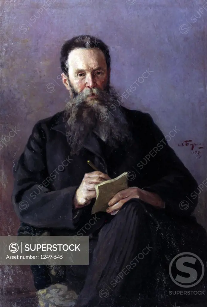 Portrait of P.I. Makushin by Lidia Pavlovna Bazanova, 1909, 1864-1916, Russia, Tomsk, Tomsk Regional Arts Museum