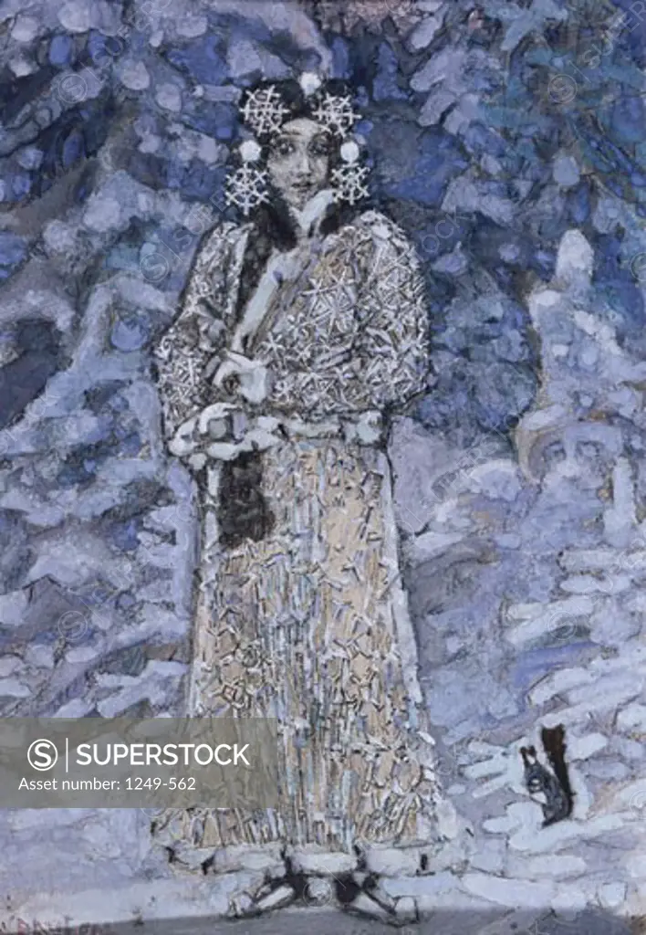 Snow Girl ca.1890  Mihail Aleksandrovic Vrubel (1856-1910/Russian) Watercolor & gouache on paper Ryazan Artistic Museum, Russia 
