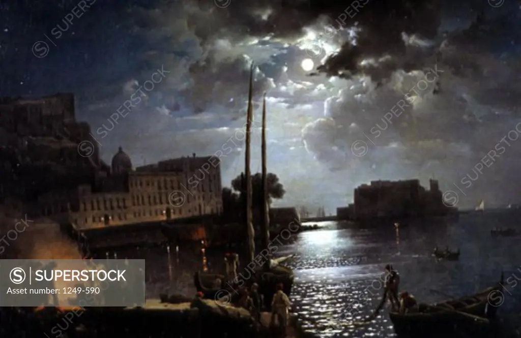 Moonlit Night in Naples by Sil'vestr Fedoseevic Scedrin, 1828, 1791-1830, Russia, Ivanovo, Ivanovo Local Museum of Arts