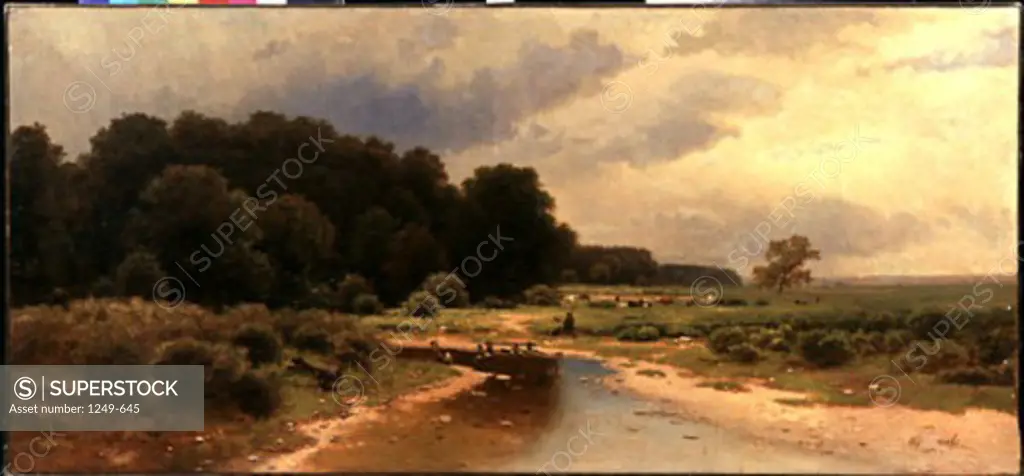 Summer Landscape with River, Lev Lvovich Kamenev, (1833-1866), Russia, Vologda, Vologda Regional Art Gallery