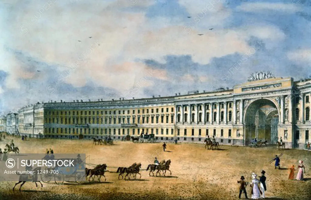 Main Staff Arc From the Palace Square by unknown artist, lithograph, 1822