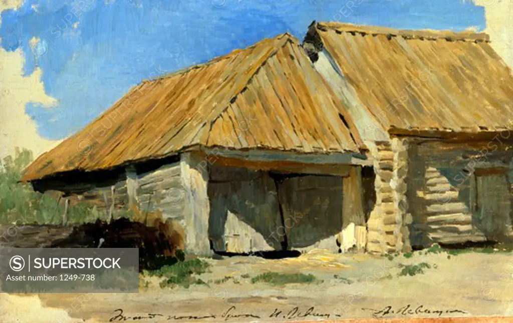 Russia, Vologda regional picture gallery, Shed by Isaak Il'i Levitan, oil on canvas, (1860-1900)
