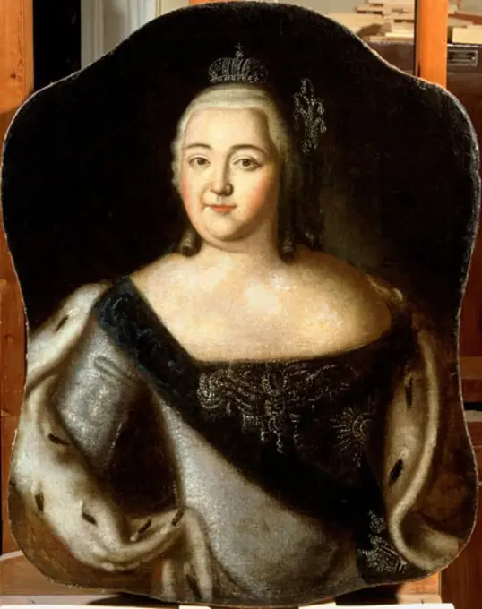 Portrait of Empress Elizabeth Petrovna Alexei Petrovitsch Antropoff (1716-1795 Russian) Tule Museum, Russia 