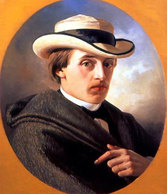 Self Portrait by Pavel Feodorovich Pleshanov, 1863, 1829-1882, Russia, Tomsk, Tomsk Regional Arts Museum