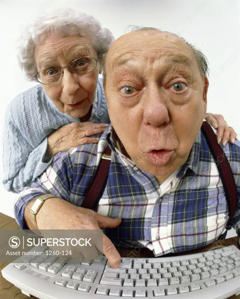 Portrait of a senior couple surfing the internet