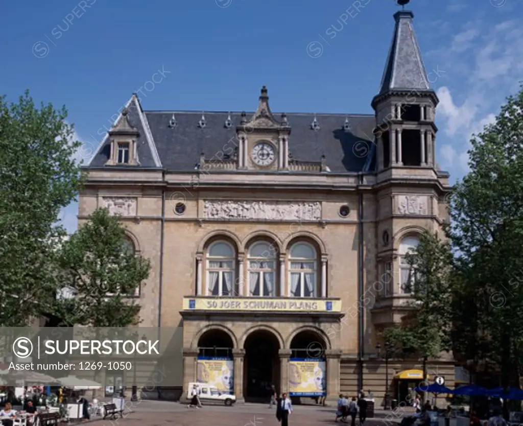 Facade of a palace, Place d'Armes, Luxembourg City, Luxembourg